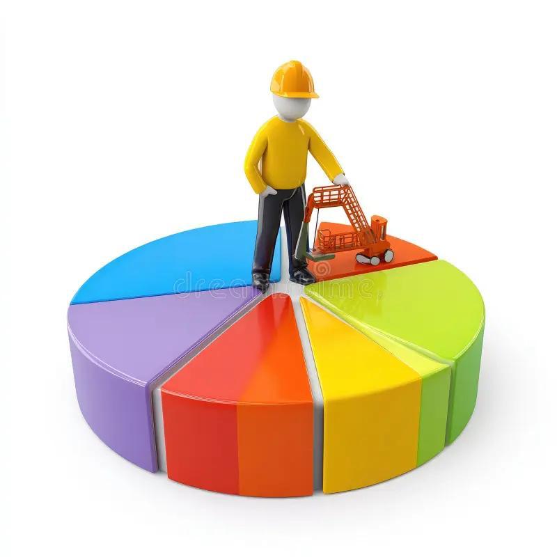 Illustration representing a fast construction timeline with clock icons.